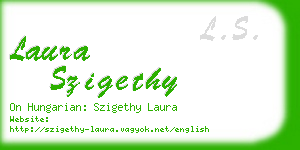 laura szigethy business card